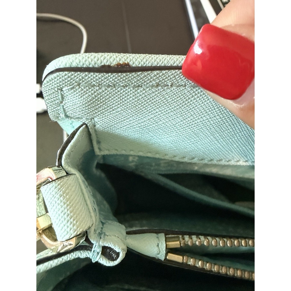 Kate Spade New Newbury Lane Leather Crossbody Purse Robin Egg Blue - Picture 11 of 16